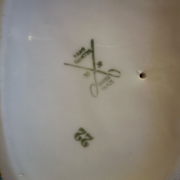 Carl Schneiders Germany Stone Mason Working hand painted underglaze 1859 - Picture 4 of 4